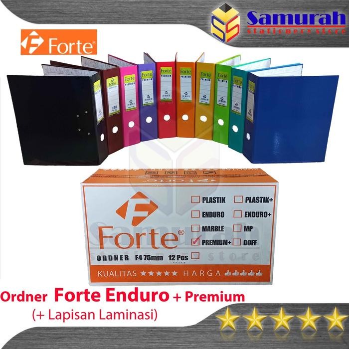 

New Ordner Forte Premium Enduro + Laminasi Ukuran Folio / F4 Punggung 75 mm Warna Warni / Map File 2