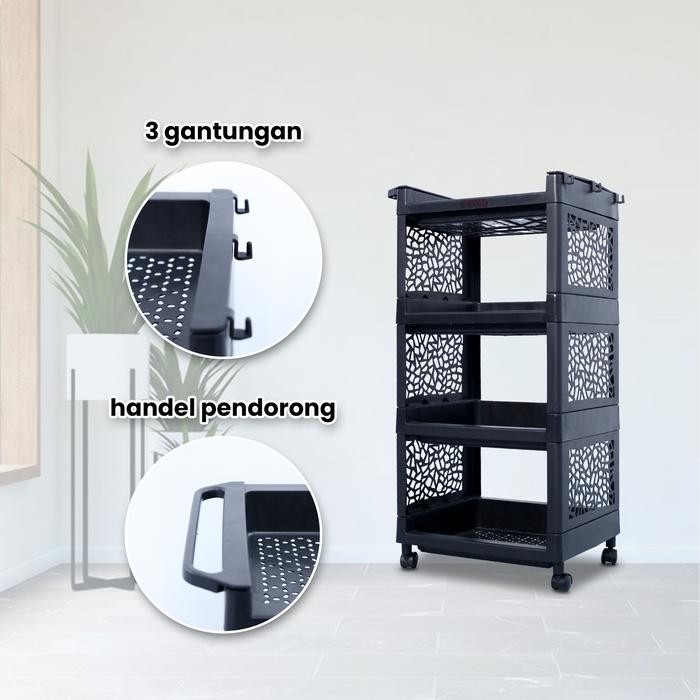 New RAK SERBAGUNA 4 SUSUN AOYAMA / RAK YOYO / RAK 4 SUSUN plastik