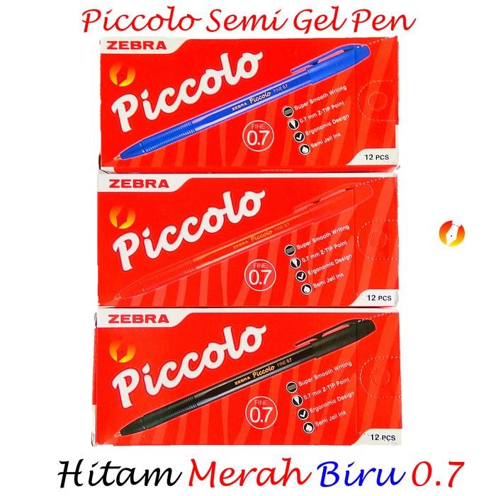 

Pilihan- Zebra Piccolo 0.7 Mm Fine Semi Jell / Gel Ink Hitam Biru Merah