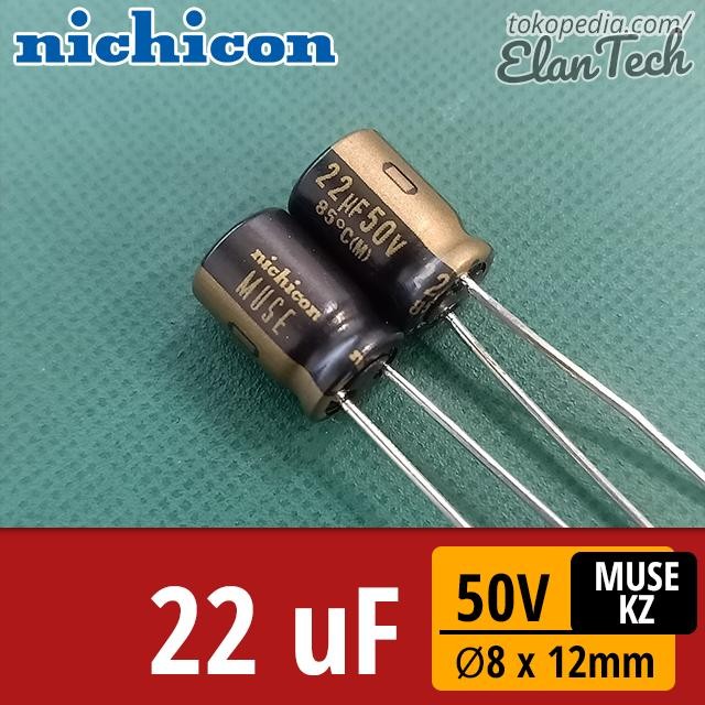 New Elco 22uF 50V Nichicon KZ Kapasitor Audio 22 uF Capacitor ElanTech
