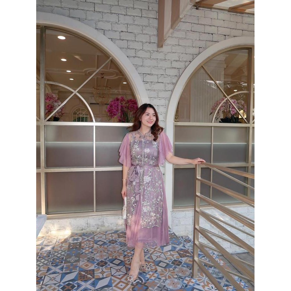 Pilihan- Miss Nomi - Ravienna Dress Pesta / Gaun Party / Brukat / Brokat / Mewah Elegant /