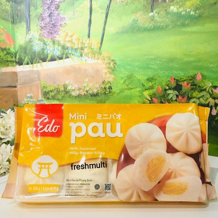 

Stok Baru Mini pau edo banana milky / bakpao edo / mini pao rasa pisang halal