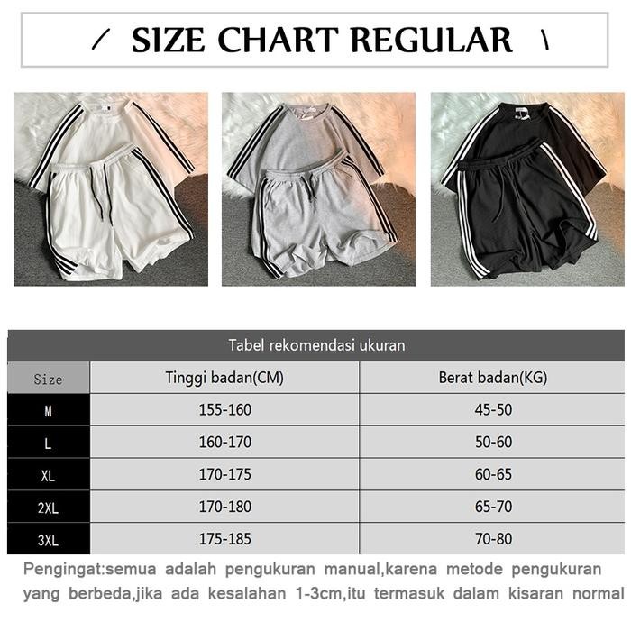 setia satu set pakaian pria pakaian set baju setelan pria baju olahraga pria set kaos Pakaian