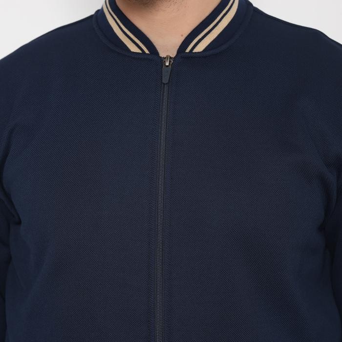 df Jaket pria Bomber Navy list Cream