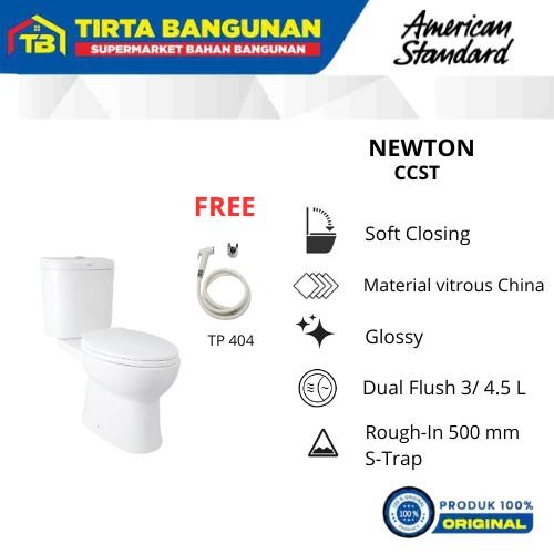 AMERICAN STANDARD NEWTON CCST DUAL FLUSH CLOSET / TOILET / WC DUDUK AS 50 CM FREE JET SHOWER TP404