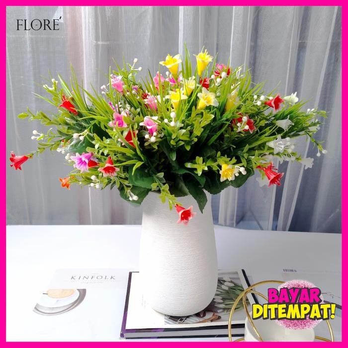 Bunga Lily Pemanis Kecil/Baby Breath Buket Mini/Bunga Hiasan/Hiasan Rumah/Bunga Pemanis Buket (CT-8)