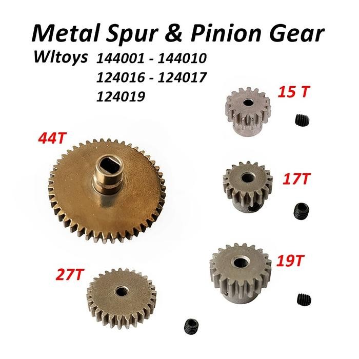 MJ Spur Pinion Gear Metal 144010 124017 124019 RC Car