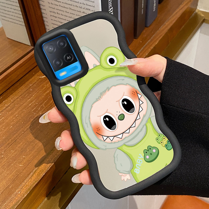 Casing Untuk OPPO A54 Case Casing jelek Pola HP Cesing Macaron Kasing Mirror Silikon Softcase