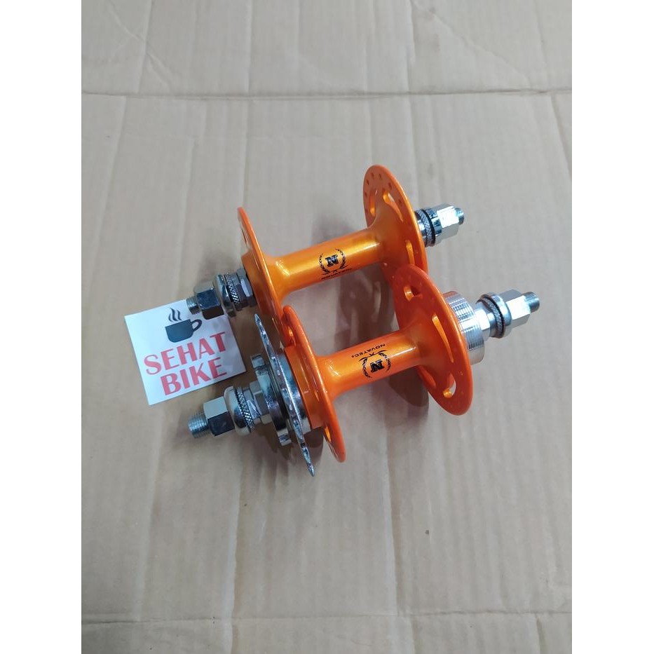 HUB SINGLE SPEED NOVATEC ORANGE LUBANG 36 17T DOLTRAP SEAL BEARING