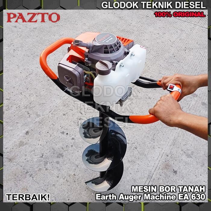 BERKUALITAS Mesin Bor Lubang Tanah Biopori Earth Auger Drill 63 cc + Mata Original