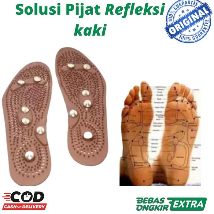 Alas Kaki Pijat Refleksi INSOLE Alas Sepatu Bagian Dalam Refleksi Magnetik Pelancar peredaran darah