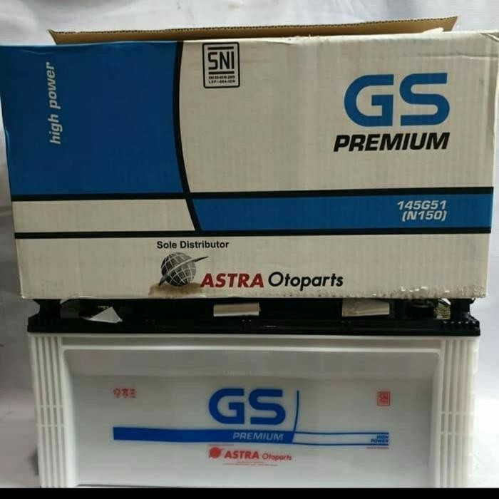 Aki GS Premium N150 / 145G51 aki basah 12volt 150 amper