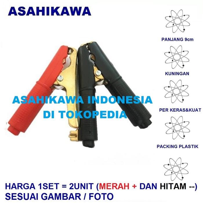 Asahikawa Jepitan Aki Jepitan Buaya Jepitan Accu Asli Kuningan