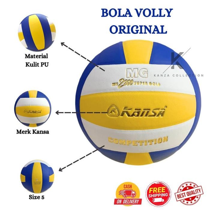 BOLA VOLLEY MG 2200 SUPER GOLD PRO LIGA SIZE 4 EMPUK BAHAN PU KOREA