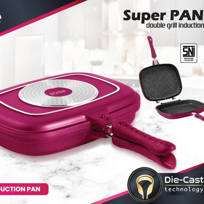 BOLDe Double Grill Induction Pan 32cm (Pemanggang)