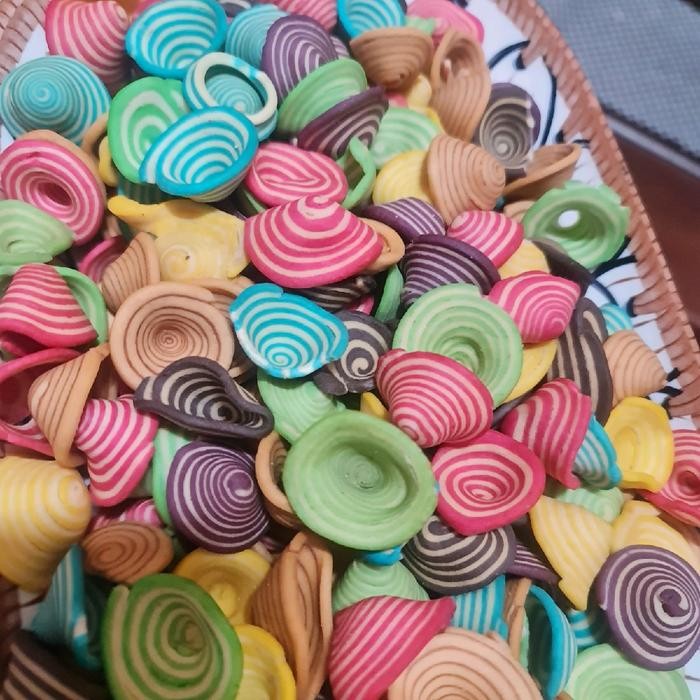 opvc- Kue Kuping Gajah Mini Rainbow Kemasan 500 Gram Camilan Manis