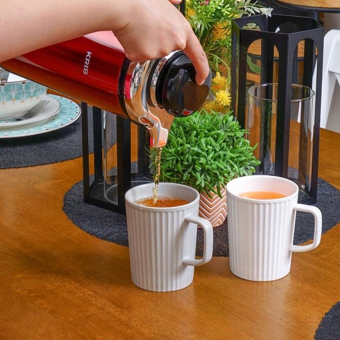 AZKO Kris Teko Vacuum Flask Dengan Glass Liner Wadah Air Minum Panas Termos Drinkware Perlengkapan