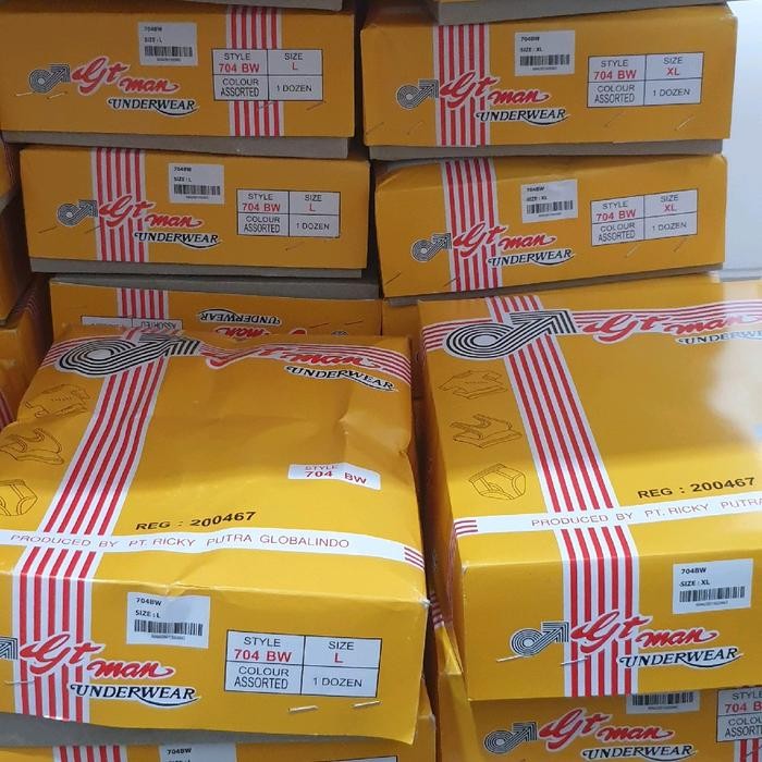 READY Celana dalam pria GT-Man / CD GT Man / Pakaian dalam GTman RPG 704 BW Katun Dewasa Polos Boxer
