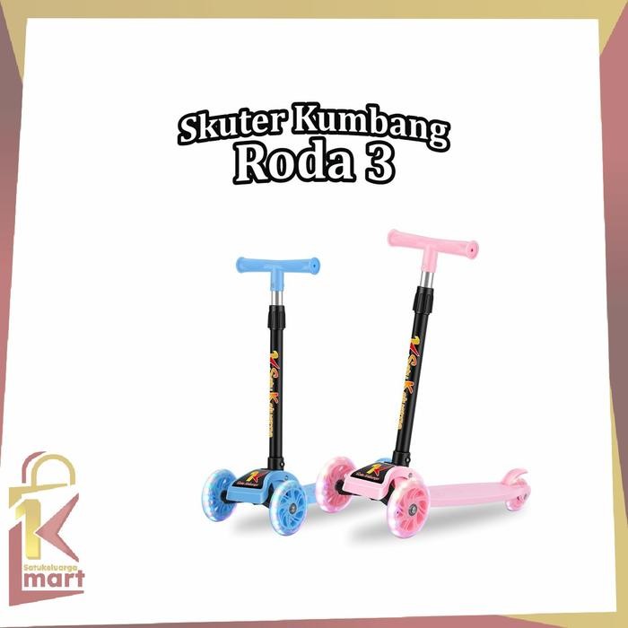 READY [COD] SM M95 Skuter Anak Roda 3 Mainan Otopet Bisa Lipat led Ride On Toys Kids G00D QU4LITY