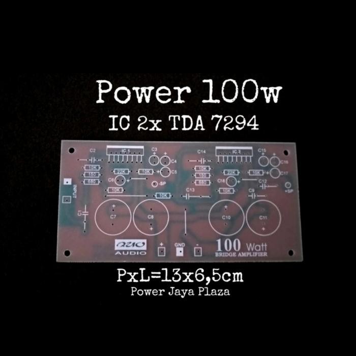 Kit Power 100W Bridge Amplifier Pcb Fibre glass TANPA IC TDA7294