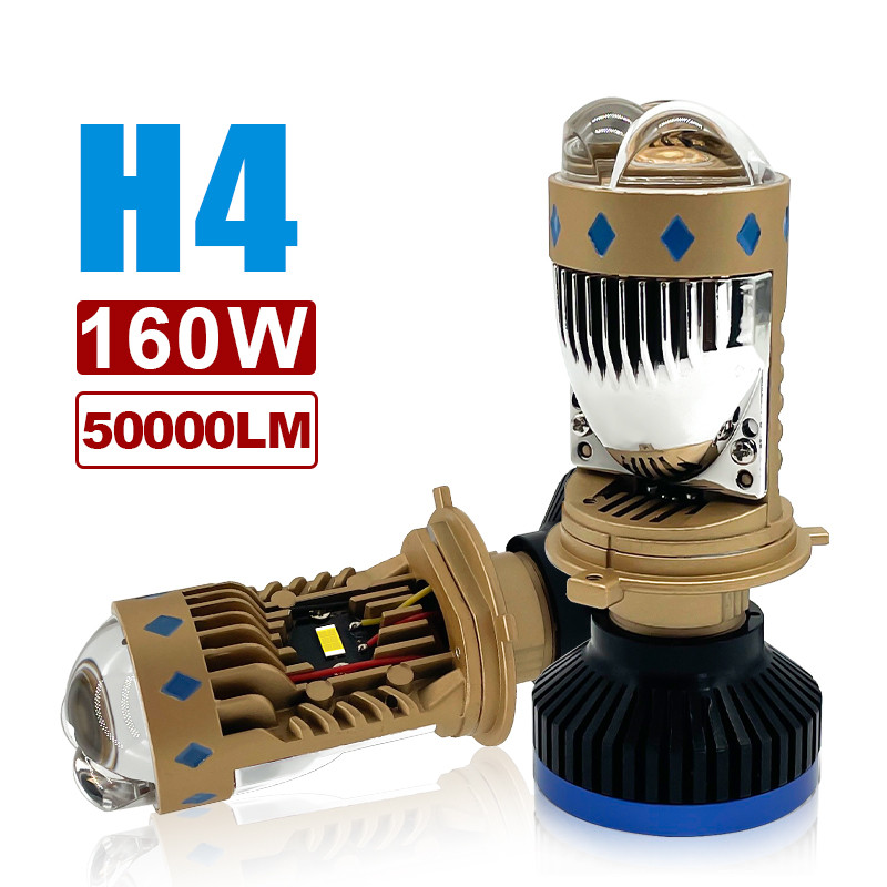 2PCS LED Projector 50000LM Car Headlight Bulbs Bi LED Lens Projector