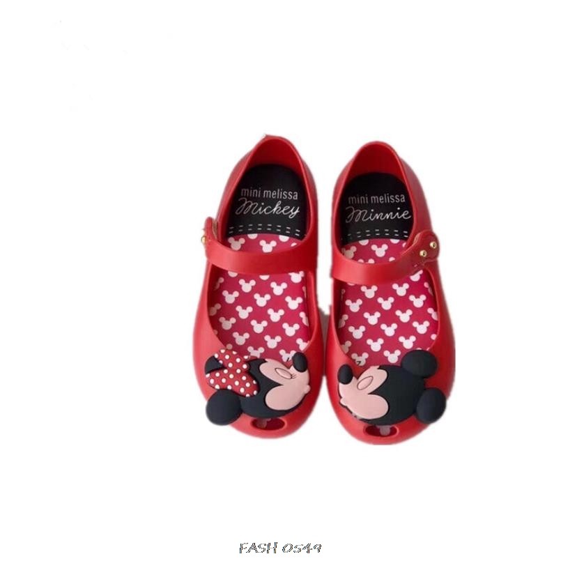 Disney Mickey Mouse Shoes Girls Sandals Mini Melissa Style Jelly Shoes Baby Girl Sandals Toddler Sno