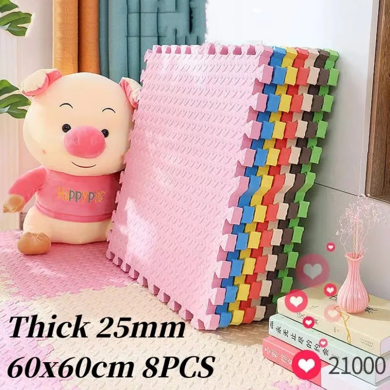 Tatame Baby Play Mat 60x60cm Activities Mat for Baby Play Mat 8PCS Baby Game Mat Puzzle Mat Play Mat