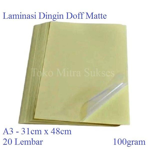 x1y5- Laminasi Dingin Doff Matte A3+