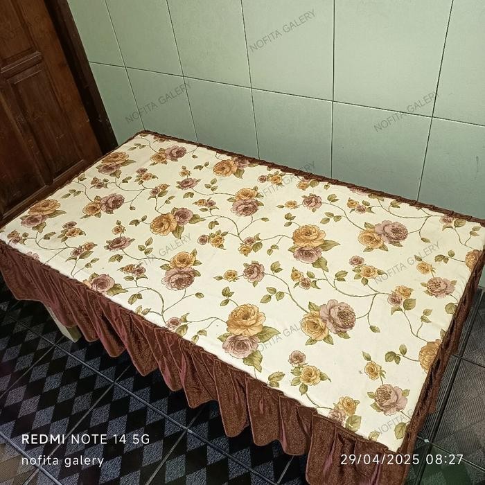 Nofita Galery Taplak Meja Motif Bunga Kain Blackout Rumbai Grosir Murah - Bahan Halus Dan Tampilan
