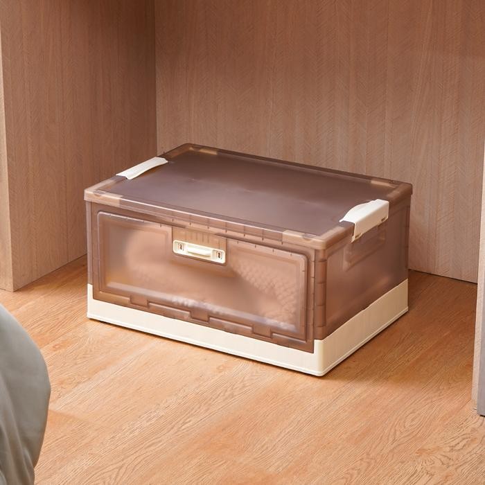 wdfq- Stora 51X35X26 Cm Kotak Penyimpanan Lipat - Putih Vanilla