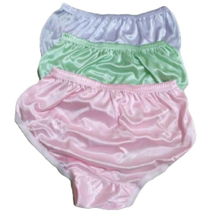 1 Lusin Celana Dalam Wanita Satin / 12Pcs CD Perempuan Nyaman Pendek Lembut