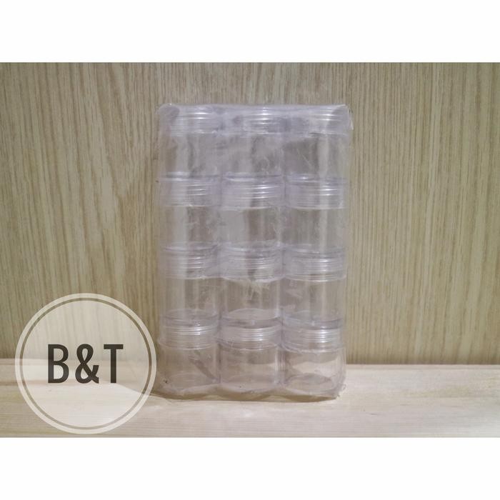 40qv- Pot / Jar / Kemasan Cream 10 Gram Bening ( Isi 12 Pcs )