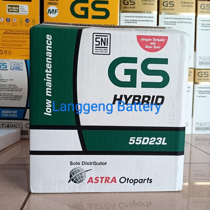 Aki Mobil Toyota Alphard, Camry Gs Astra Hybrid 55D23L Aki Basah