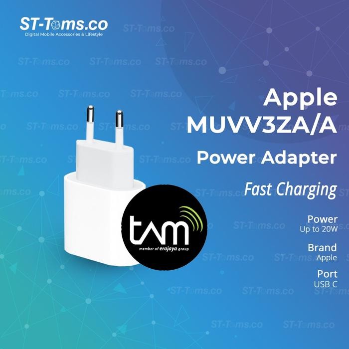 Apple Usb-C 20W Power Adapter Charger Iphone 12 Pro Max Original Mhje3 Terlaris