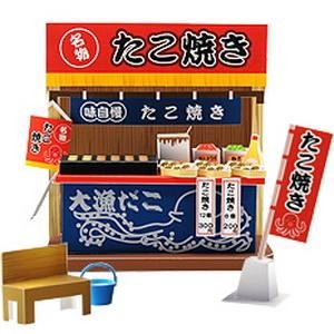 DIY Miniatur Papercraft Rumah Boneka Kedai Takoyaki
