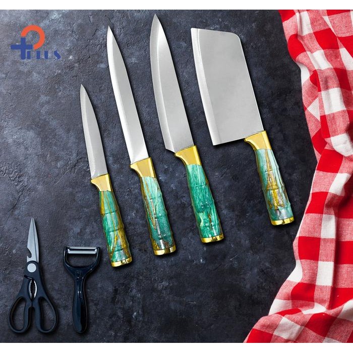 gdqo- Kitchen Knife Set 6 Pcs Kitchen Knife Ramadhan Package Mewah Dan Kotak Hadiah Pisau