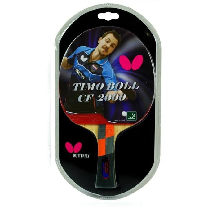 Ber premade (siap pakai) Butterfly Timo Boll CF 2000 Carbon