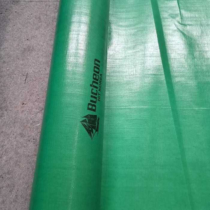 terpal plastik hijau polos A12 (eceran/meteran)