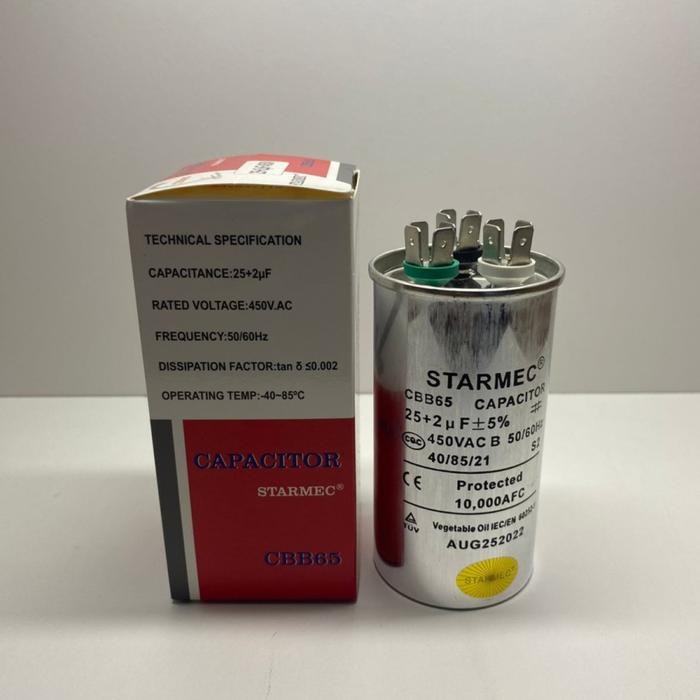 KAPASITOR 25+2uF CAPACITOR AC 25+2 uF STARMEC