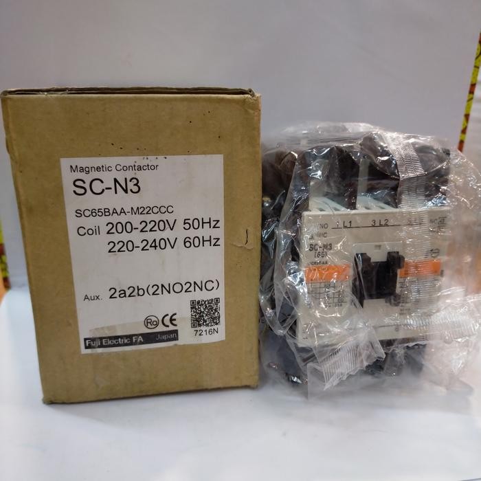 MAGNETIC CONTACTOR SC-N3 2NO 2NC FUJI ELECTRIC