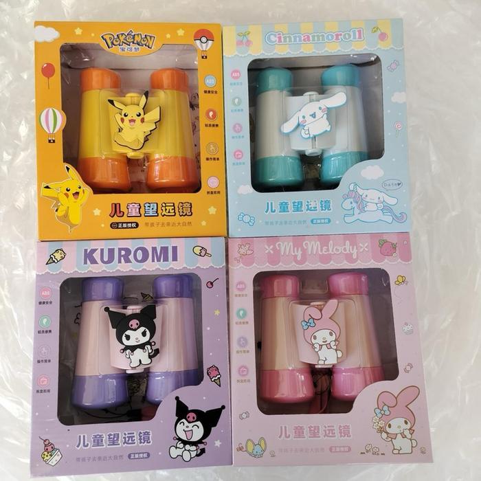 Sanrio Binocular Teropong Pikachu Monokuler Outdoor Toys Magnifier