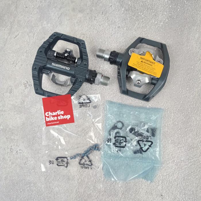 Baru Pedal Cleat Shimano Spd Pedal Single Sided For On-Road Ride Pd-Eh500