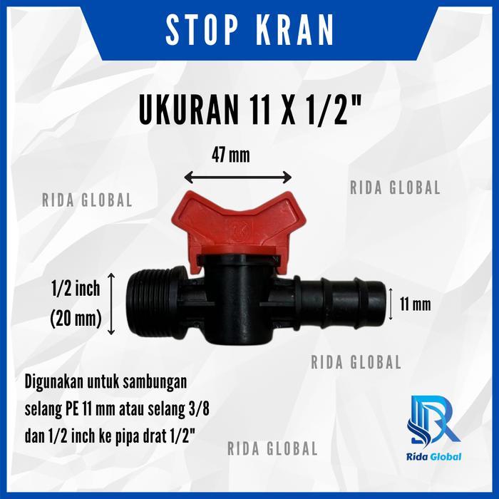 STOP KRAN 11 mm 16 mm 20 mm 1/2" 3/4"
