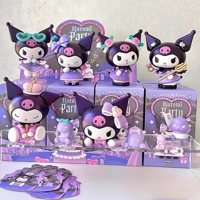 NEW SANRIO BLIND BOX SERIES: KUROMI, CINNAMON DOG, MELODY, PUDDING DOG - MAINAN MINI KARAKTER LUCU,