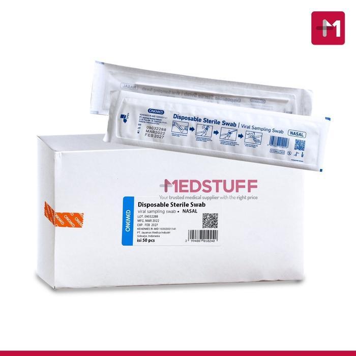 NASAL SWAB STERIL FLOCKED STERILE SWAB NASOFARING VIRAL SAMPLING SWAB ISI 50S