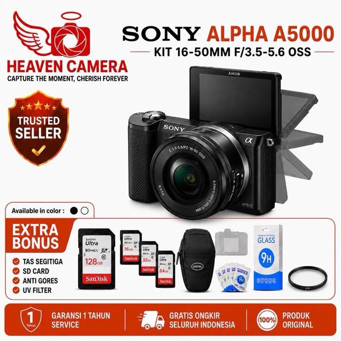 SONY ALPHA A5000 KIT 16-50MM / SONY A5000 KIT 16-50MM KAMERA MIRRORLESS - BODY ONLY