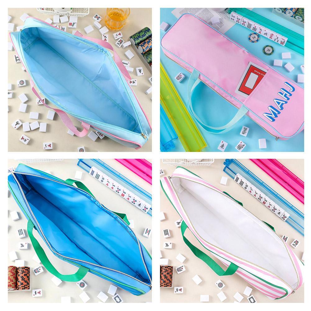 Mahjong Tile Storage Bags Multi-functional Mahjong Game Bag Large-capacity Travel Makeup Bag