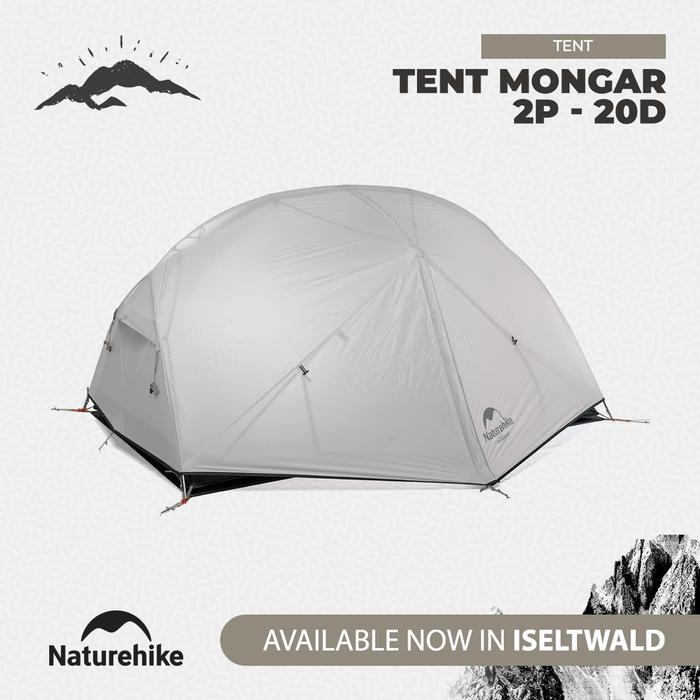 Naturehike Tenda Mongar Base Pro 1P 2P 3P CNK2650WS014 Tenda Ultralight Hiking Tent 1 2 3 Orang CNK2