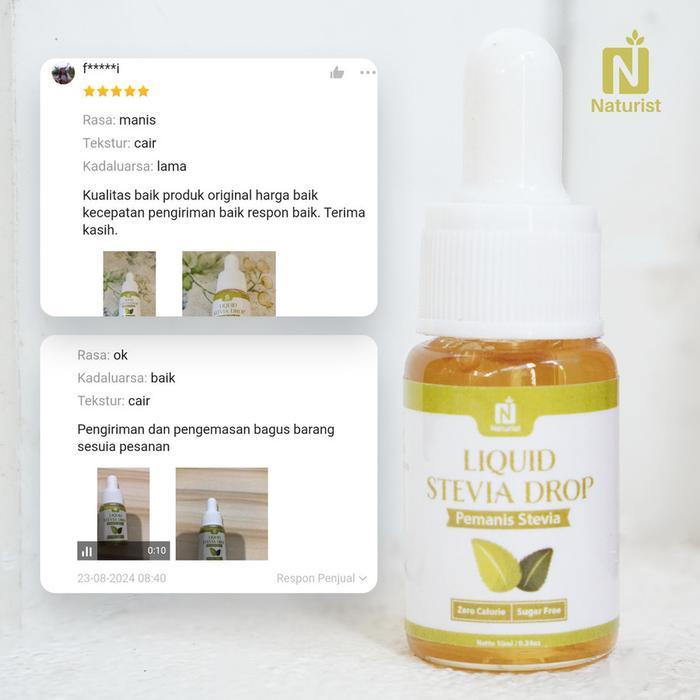NEW Naturist Stevia Cair 10 ml Stevia Liquid Pemanis Alami Pengganti Gula Sweetener Organik