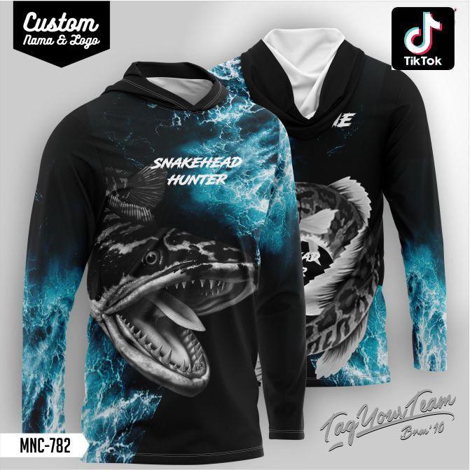 Baju Jersey Mancing Ikan Gabus Toman Snakehead / Kaos Fishing / Baju Fishing Mania / Mancing Club
